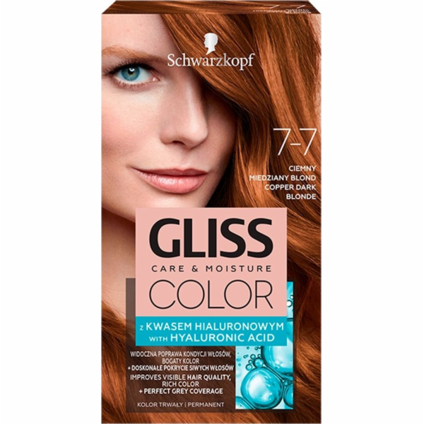 Schwarzkopf Gliss Color č. 7-7 tmavě měděná blond