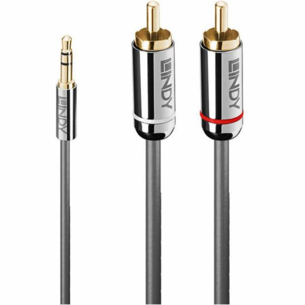 Lindy Jack 3,5mm - RCA (Cinch) kabel x2 2m stříbrný (35334)