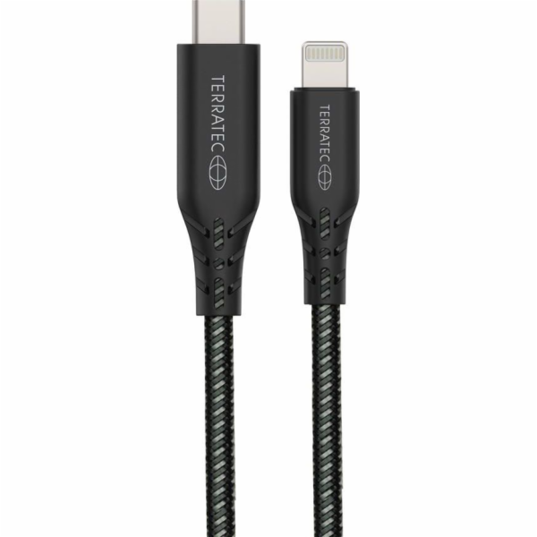 TerraTec USB-C – Lightning USB kabel 2 m černý (106954)