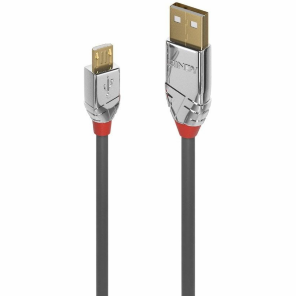 Lindy USB-A - microUSB USB kabel 2 m šedý (36652)