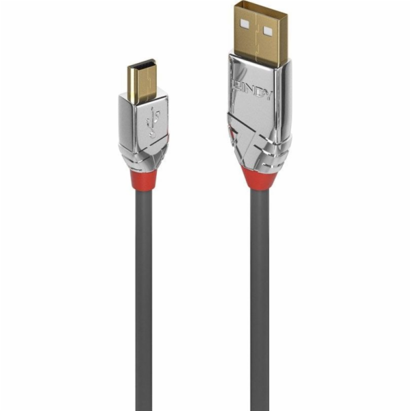 Lindy USB-A - miniUSB USB kabel 0,5 m šedý (36630)