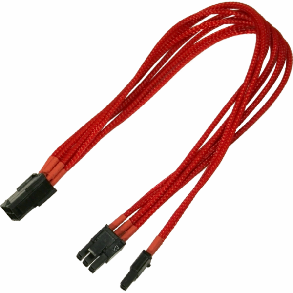 Nanoxia PCIe 6-pin - PCIe 8-pin, 0,3 m, červená (900300023)