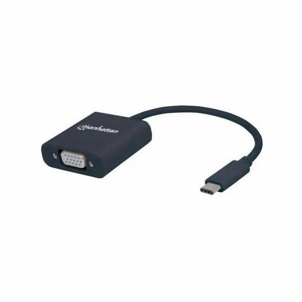 Manhattan USB-C – VGA USB adaptér černý (151771)