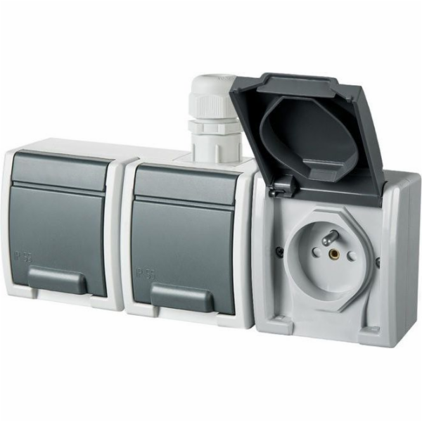 Elektro-Plast AQUANT trojzásuvka w/u 3x2P+Z IP65 (1243-65)