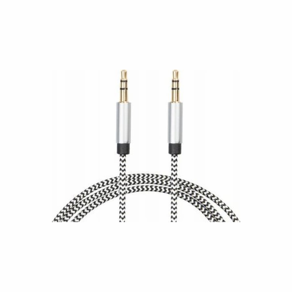 Libox Jack 3,5mm - Jack 3,5mm kabel 1m stříbrný (LB0094)