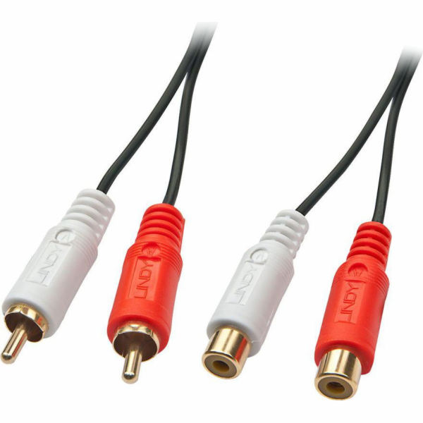 Lindy RCA (Cinch) x2 - RCA (Cinch) x2 kabel 2m černý (35671)
