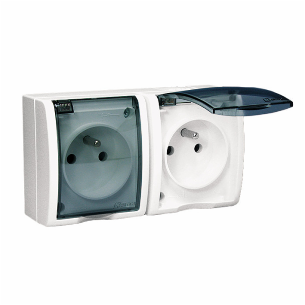 Kontakt-Simon AQUARIUS dvojitá zásuvka s uzemněním, verze...