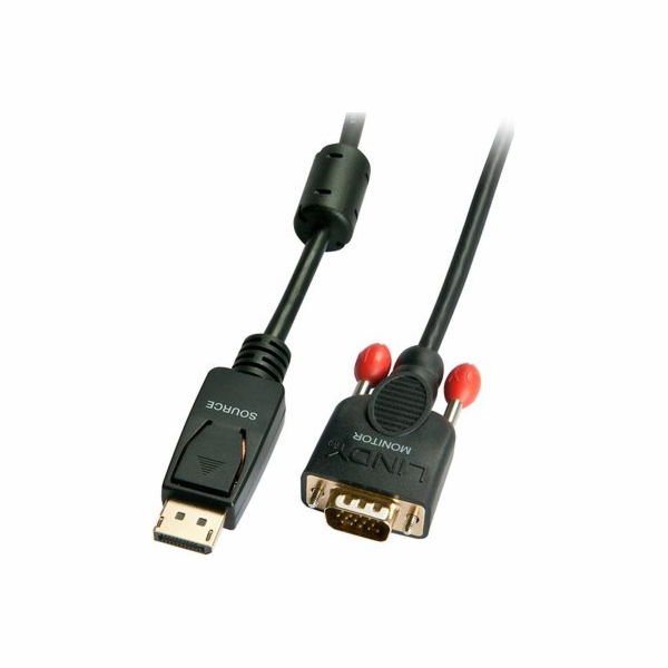 Lindy DisplayPort – kabel D-Sub (VGA) 0,5 m černý (41940)