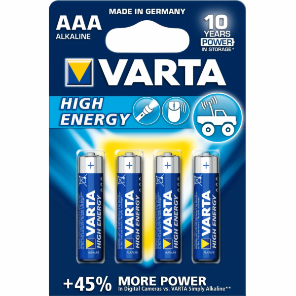 Varta High Energy AAA / R03 Baterie 4 ks.