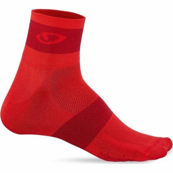 Ponožky Giro GIRO COMP RACER zářivě červené tmavě červené...