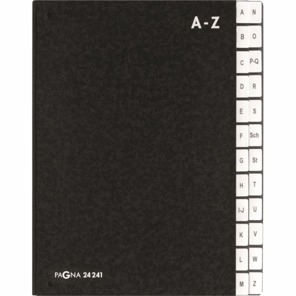 Aktovka Pagna Pultordner Classic 24 Fächer AZ černá