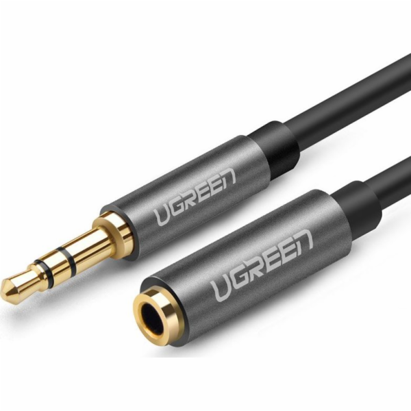 Kabel Ugreen Jack 3,5mm - Jack 3,5mm 1m stříbrný (UGR220GRY)