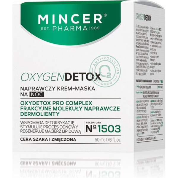 Mincer Pharma Oxygen Detox Repairing noční krém-maska č. ...