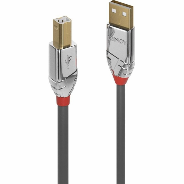 Lindy USB-A - USB-B USB kabel 2 m stříbrný (36642)