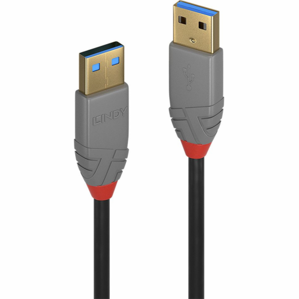 Lindy USB-A - USB-A kabel USB 5 m černý (36754)