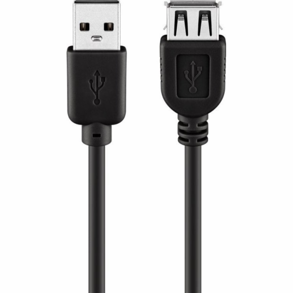 Techly USB-A – USB-A kabel USB 0,3 m černý (686221)