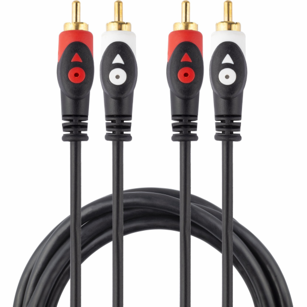 Libox RCA (Cinch) x2 - RCA (Cinch) x2 kabel 3m černý (LB0...