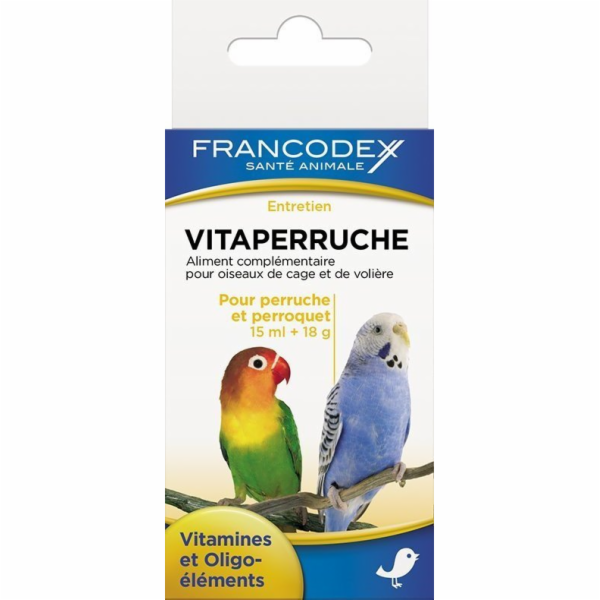 Francodex Vitamíny pro papoušky 15 ml + 18 g