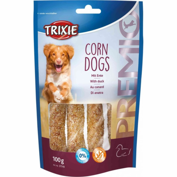 Trixie PREMIO Corn Dogs pochoutka (kachní a syrová kůže),...