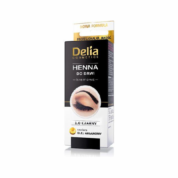 Krém na obočí Delia Henna č. 1.0 Black