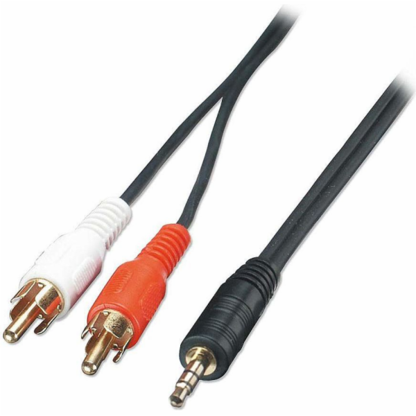 Lindy RCA (Cinch) - RCA (Cinch) kabel x2 2m černý (35681)