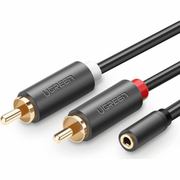 Ugreen Jack 3,5 mm - RCA (Cinch) kabel x2 1 m černý (UGR6...