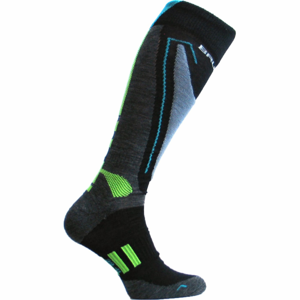 Brubeck BSN002/J Junior Snow Force Light ponožky šedá/zel...