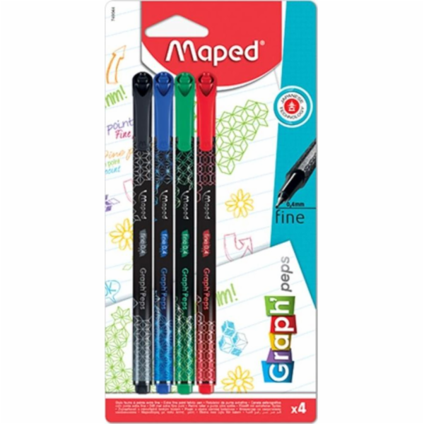 Maped Graph Peps Deco jemná linka 4 barvy MAPED