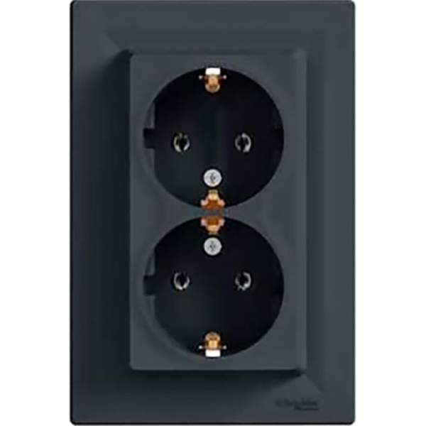 Schneider Electric ASFORA Dvojitá zásuvka SCHUKO antracit...