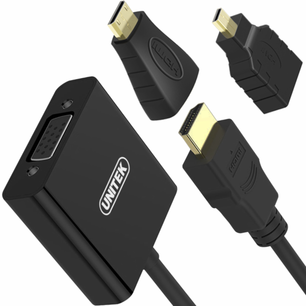 Unitek AV adaptér HDMI Micro - HDMI HDMI - D-Sub (VGA) + ...