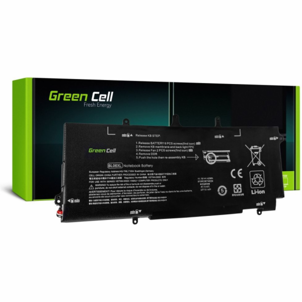 Zelená baterie pro HP BL06XL HSTNN-DB5D EliteBook 1040 G1...