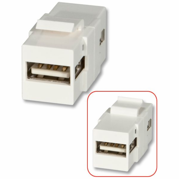 Lindy LINDY USB A Double Female keystone modul pro nástěn...