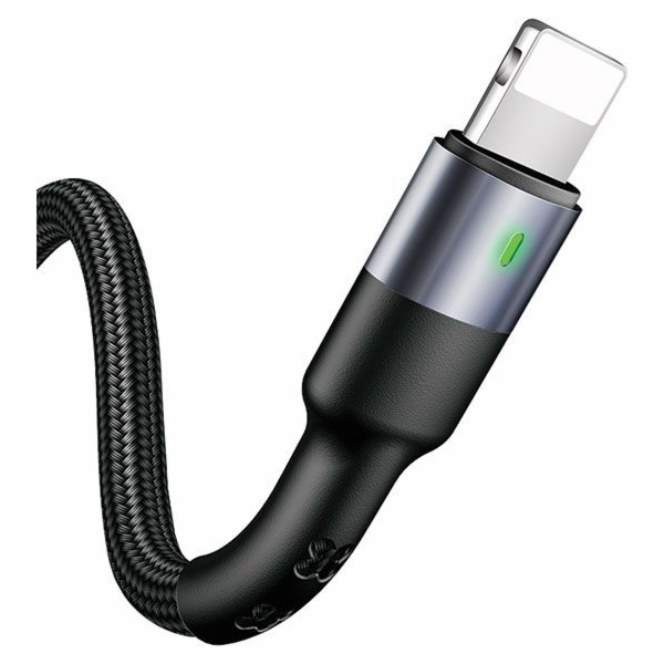 Usams USB-A - Lightning USB kabel 1 m černý