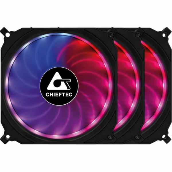 Chieftec Tornado 3-pack ventilátor + Hub (CF-3012-RGB)