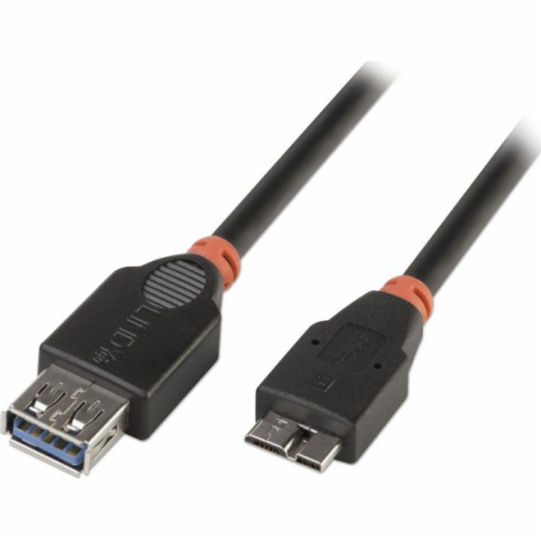 Lindy USB-A - micro-B USB kabel 0,5 m Černý