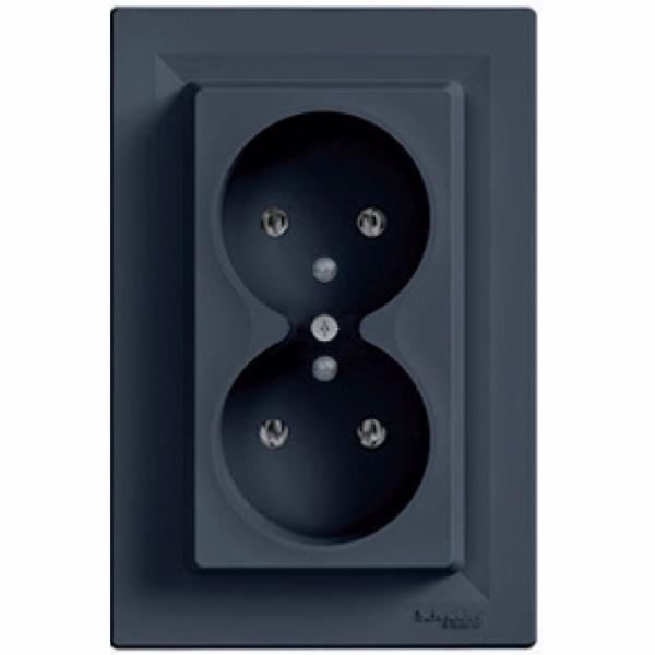 Schneider Electric ASFORA zásuvka 2x2P+PE antracitová (EP...