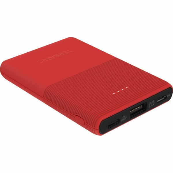 Powerbanka TerraTec P50 5000mAh červená