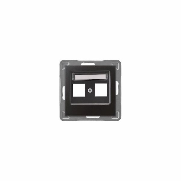 Ospel Pouzdro pro dvojitou IT zásuvku IMPRESJA antracit (...