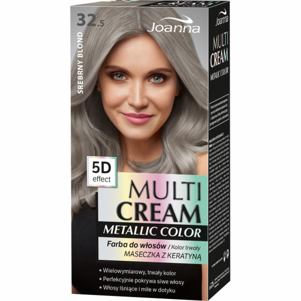 Joanna Multi Cream Metallic 5D Effect 32,5 stříbrná blond
