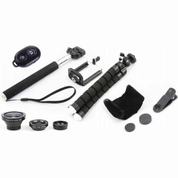 Selfie tyč Xrec Selfie Set 5v1 - stativ / 3x objektiv / d...