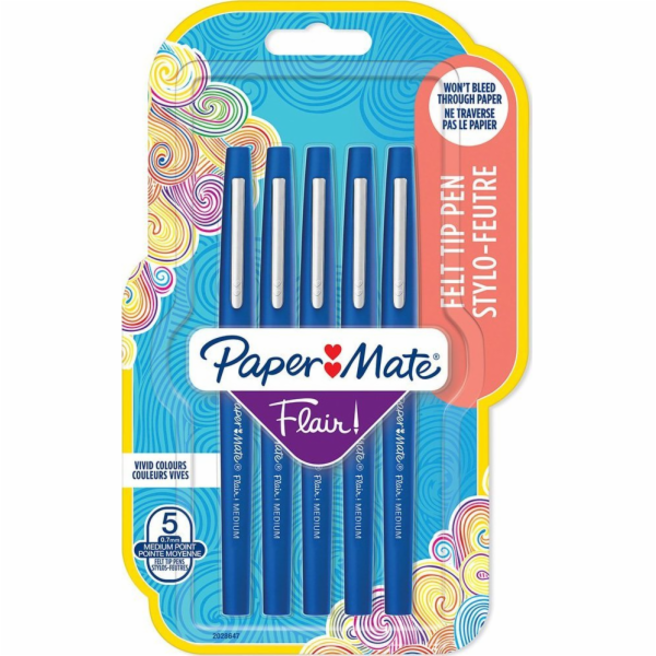Paper Mate PAPER MATE Faserschreiber Flair 5er M 0,7 mm B...