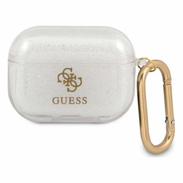 Guess Ochranné pouzdro GUAPUCG4GT Transparent Glitter Col...