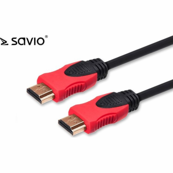 Savio HDMI - HDMI kabel 7,5 m červený (SAVIO CL-140)