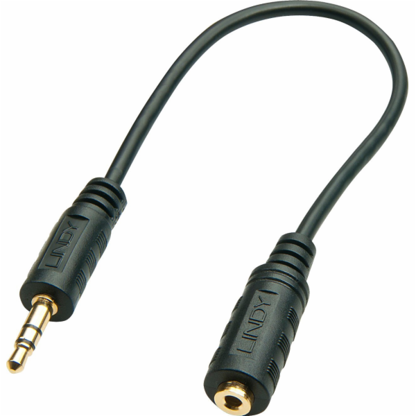 Lindy Jack 2,5 mm - Jack 3,5 mm kabel 0,2 m černý (35699)