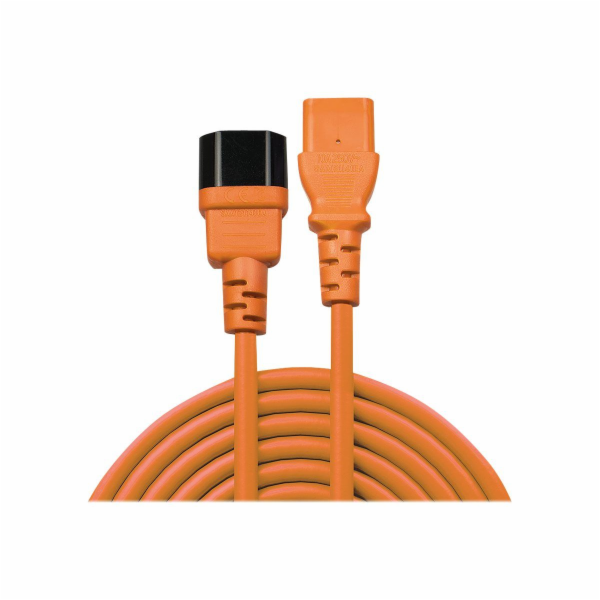 Lindy C14 - C13 napájecí kabel, oranžový, 1m (30474)