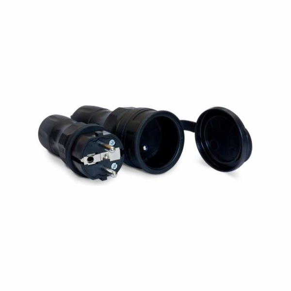 KEL Set EXTREM vidlice + zásuvka 16A 2P+Z 250V IP54 černá...