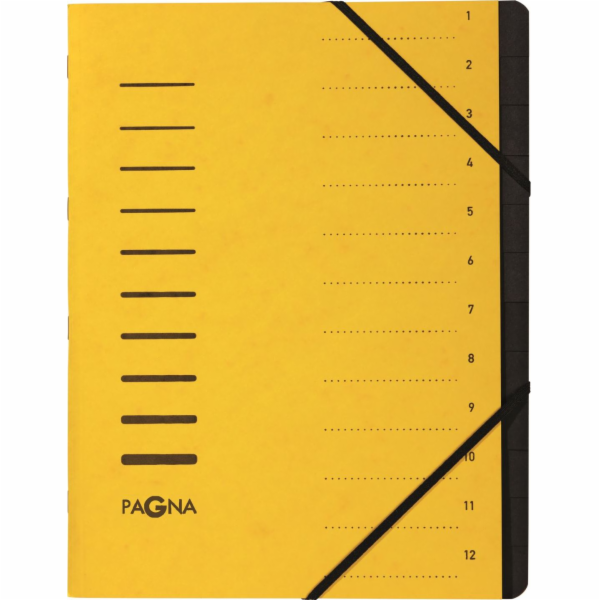 Pagna Folder 12 Fächer 1-12 gelb