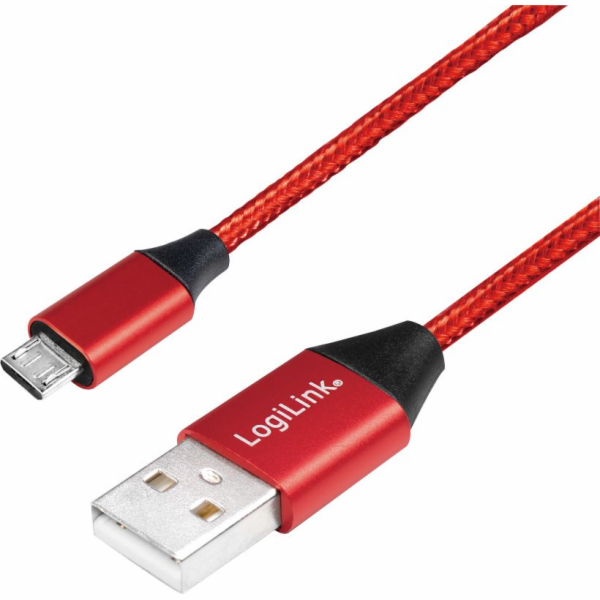 LogiLink USB-A - microUSB USB kabel 1 m červený (CU0152)