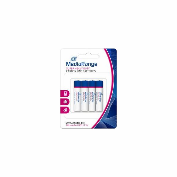 Baterie MediaRange AAA / R03 200mAh 4 ks.