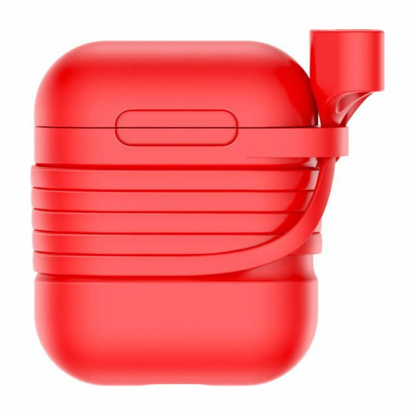 Baseus Ochranné pouzdro pro AirPods + Strap červené